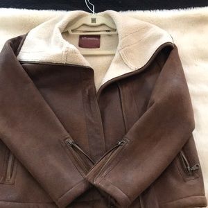 525 Leather Sherling Jacket